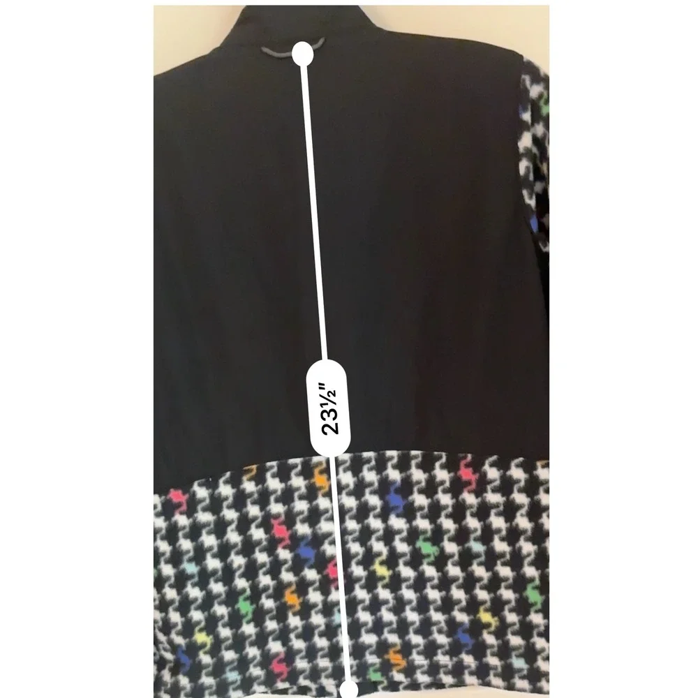 Columbia Interchange Fleece‎ Jacket Houndstooth Black Pink Youth Size 14/16